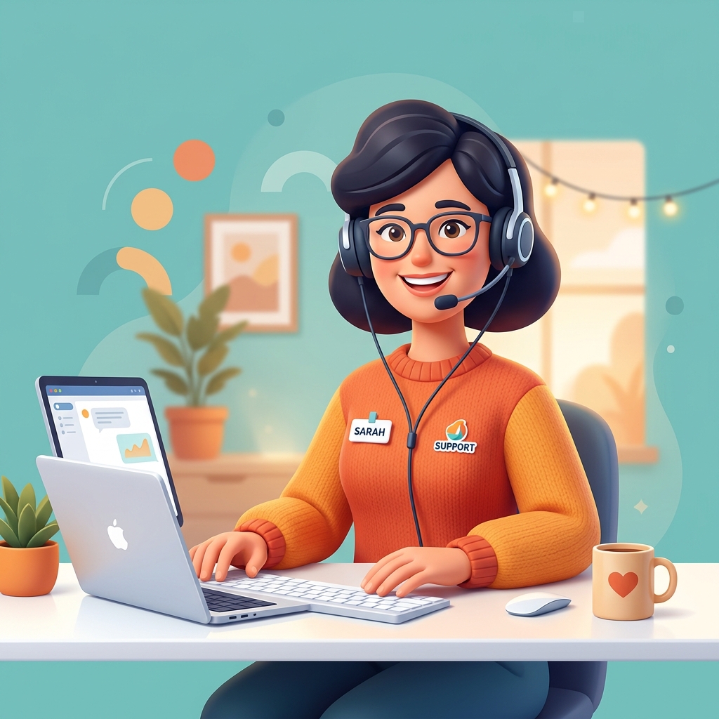 Customer Service Representative Illustration